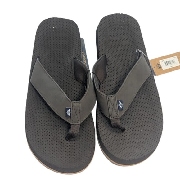 NWT Dockers® Men's Performance Flip Flop Sandals Color: Brown Size XXL 13/14 - Picture 2 of 9